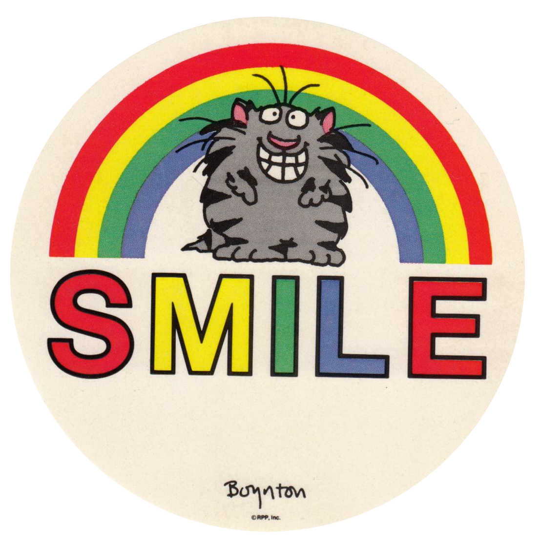 gray cat says smile! (by sandra boynton)