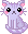 a lavender kitty