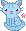a blushing blue kitty